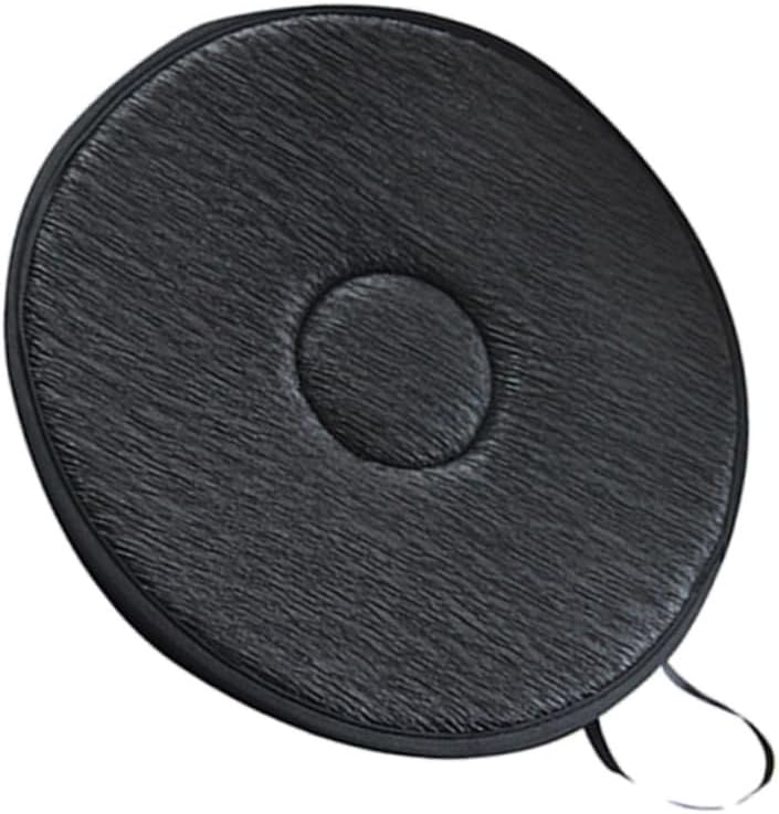360degree Rotating Seat Cushion Flexible Car and Chair Pad for for Elderly and Pregnant Women Non- Design Breathable Material Black
