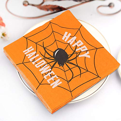 DOITOOL 1 pacote com 20 guardanapos descartáveis para dia das bruxas, guardanapos de papel com estam