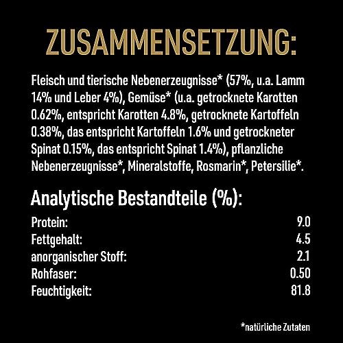 CESAR Premium Hundenassfutter in der Dose - Natural Goodness - Dose mit Lamm 6 x 400g