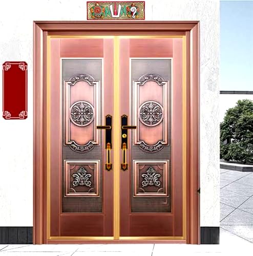 Image of 7 Inche Aluminium Metal Shank Chakra Tilak for Door, Shank Chakra Namah Wall Hanging Decorative for Home & Office Door Hanging (Gold Multicolour)