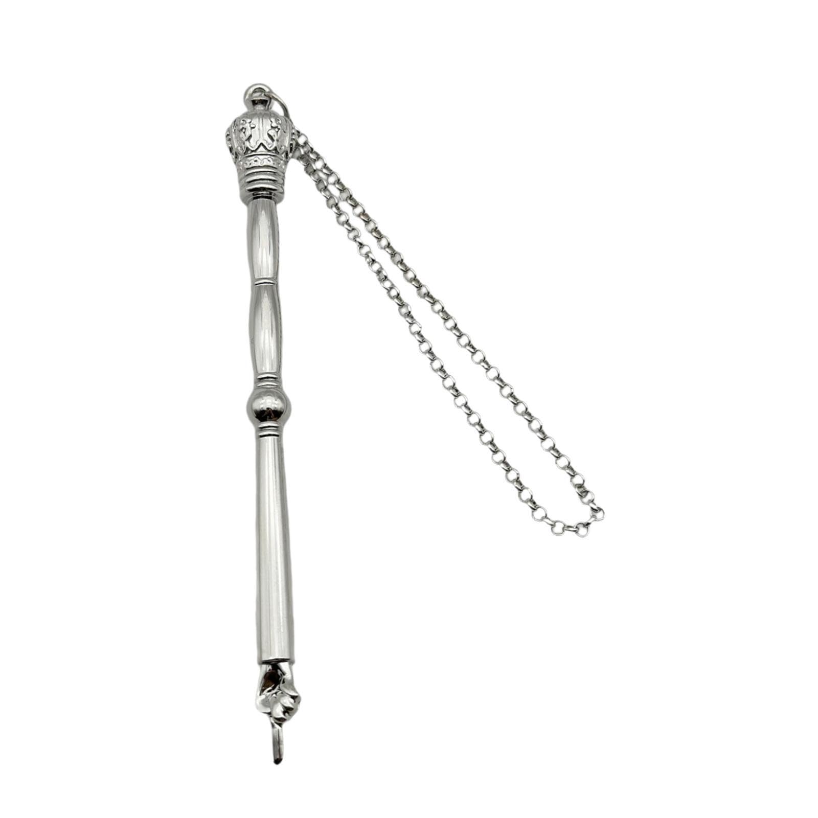 PIXZCSA Bible Pointer Yad Pointer Finger Jewish Enhances Engagement With Text During Readings Which Is Sturdy Birthday Jewish Bar Mitzvah, Silver Crown Head, Length 17cm