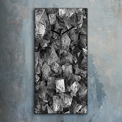 Horloge sur toile 30x60cm cube abstrait moderne