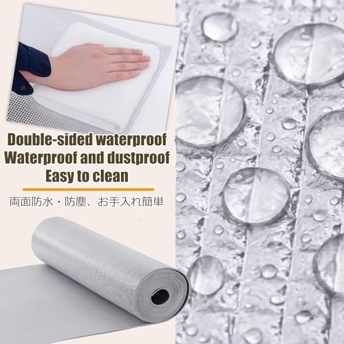 Rollo de aislamiento reflectante de radiador de alto rendimiento, barrera térmica de burbujas para ventanas y suelos, doble capa reflectante del calor (500 cm, 2 cm)