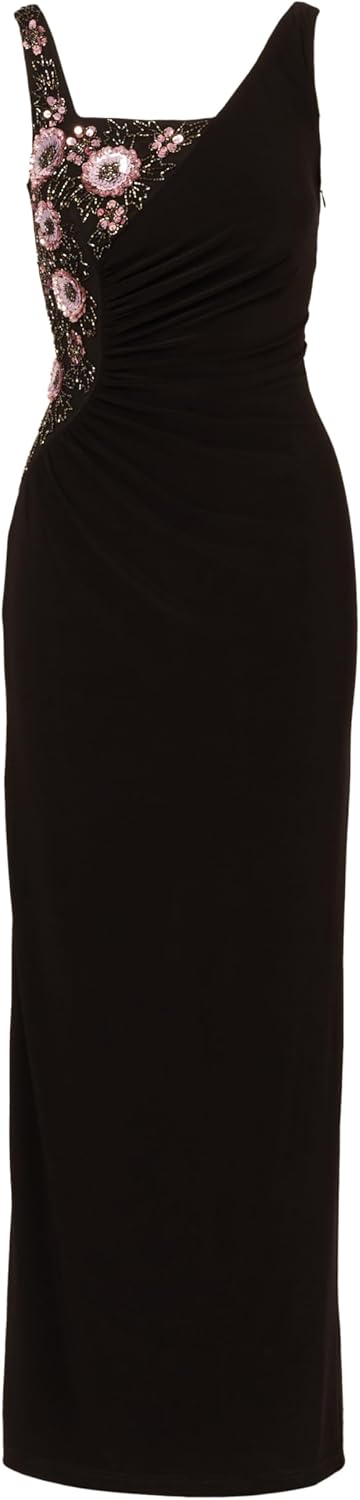 Adrianna Papell Womens Bead Jersey Long Dress - Image 5