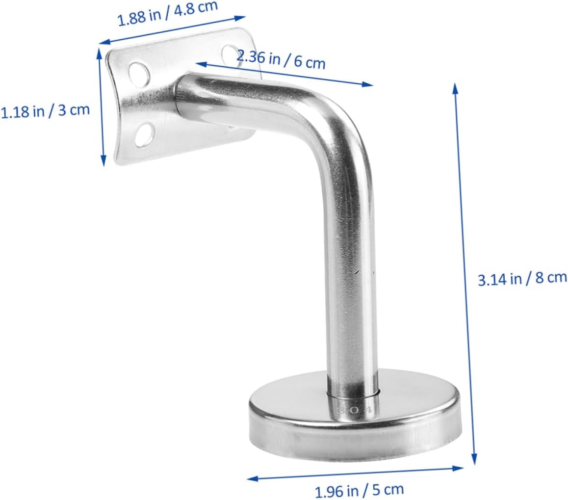 Veemoon 6pcs Stair Handrail Support Brackets Stainless Steel Armrest Bracket for Stairs