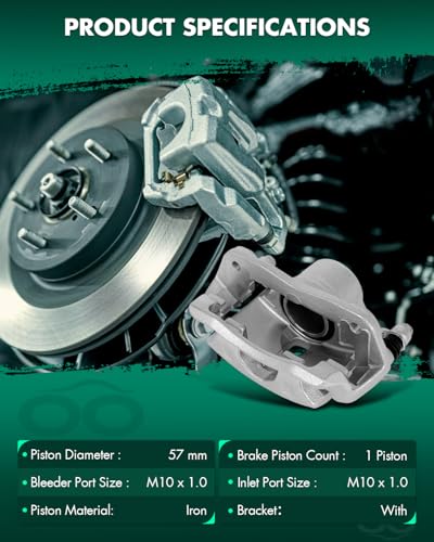 Image of SCITOO Front Left Brake Caliper With Bracket 19B2660 Compatible For Acura ILX 2013-2015, For Honda Civic 2013-2021, For Honda CR-Z 2016, For Honda Fit 2013-2014, For Honda For Accord 2003-2017