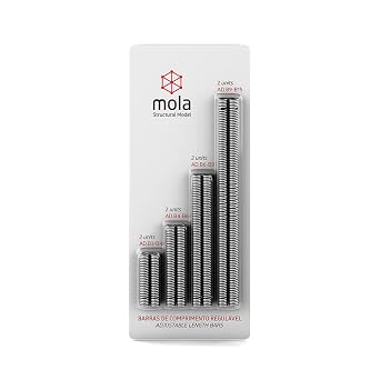 Mola Adjustable Length Bars | 8 Spring-Loaded Bars for experimenting with Structural Flexibility & Design