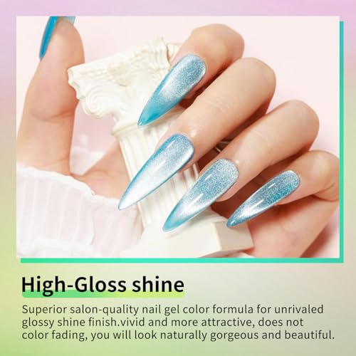Set de 6 Esmaltes de Gel Cat Eye 8 ml Colores Magnéticos miniatura 4