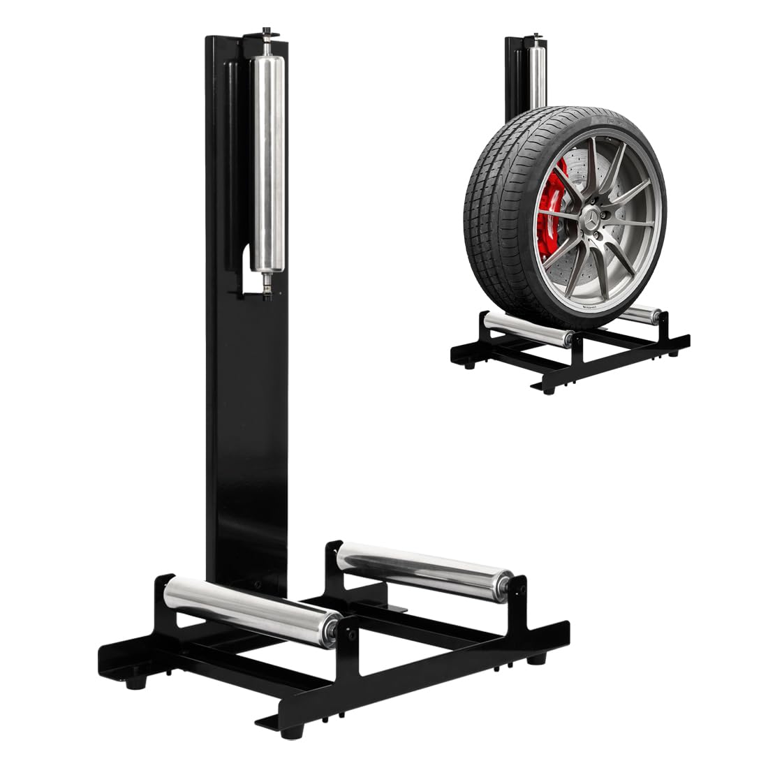 Reifenregal Reinigungsständer Autoreifen Ständer Garagen Zubehör für Reinigen und Polieren von Reifen,Tragkraft 50kg,58x36.5x89cm