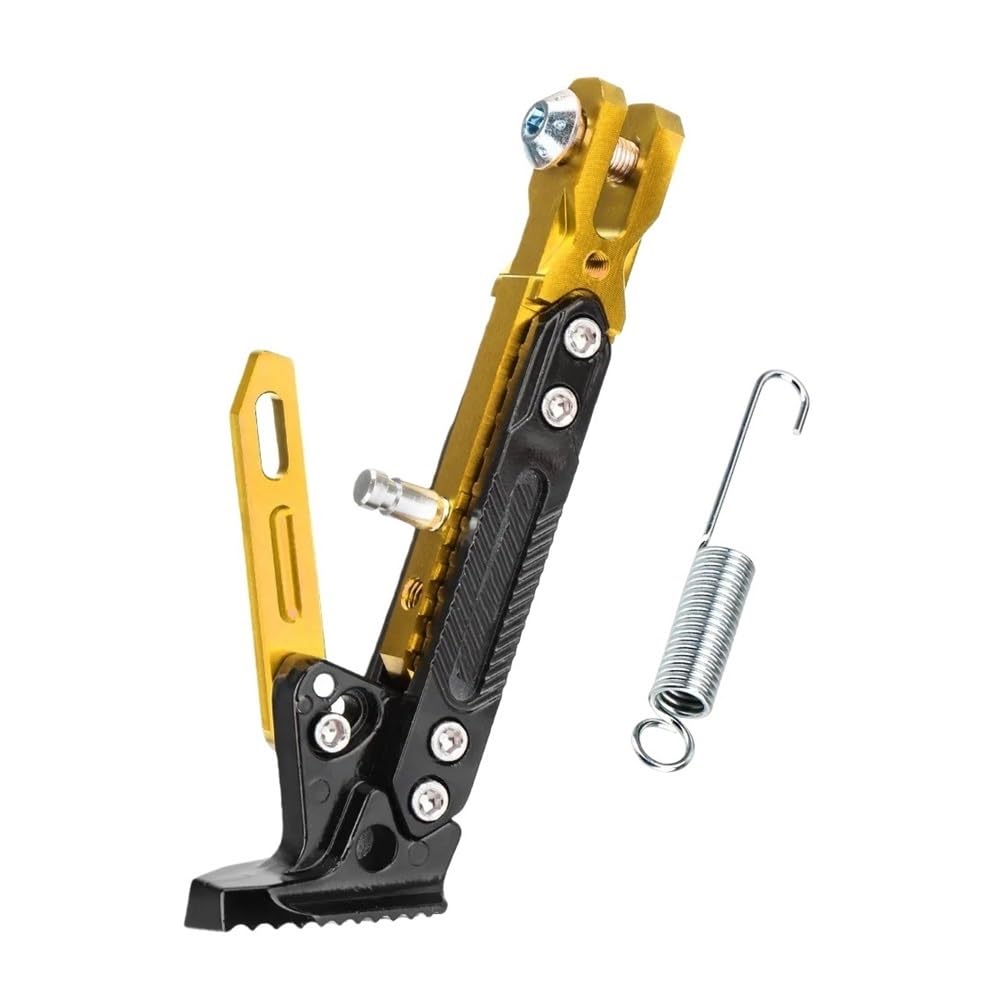 Sa2vn6 Yellow Kickstand Parking Stand 1Pcs Motorcycle Bracket With Adjustable Foot Side Support Universal Parking Stand Motorcycles 2025