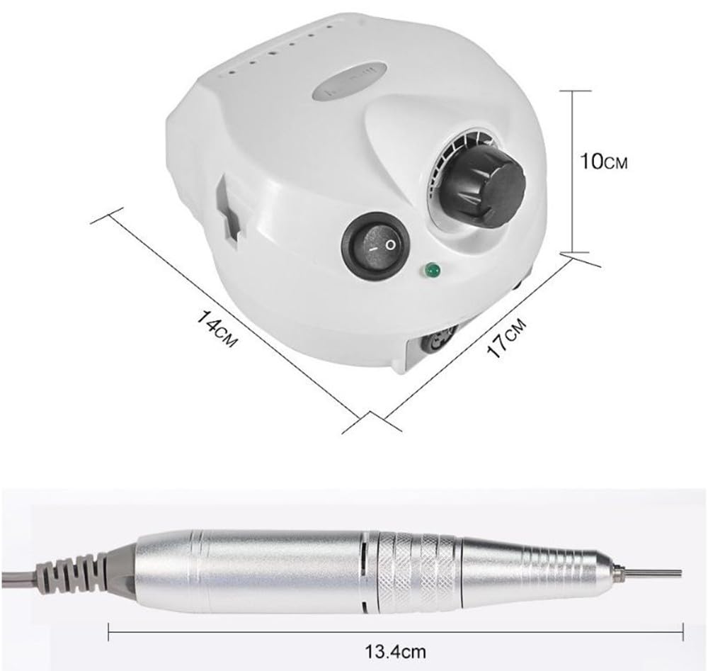 Ponceuse pour Ongles Professionnelle, Lime Ongles Électrique Machine 30000 TPM avec 6 Embouts Kit de Conception d'art d'ongle pour Domicile/Salon, Retirer Vernis/Gel C