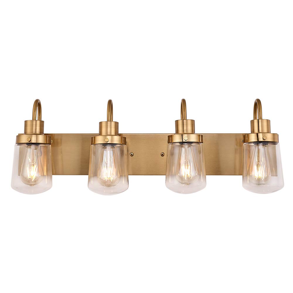 Photo 1 of *NEW* YAOHONG Modern Bathroom Vanity Light 4-Lights Lamp in Brushed Brass