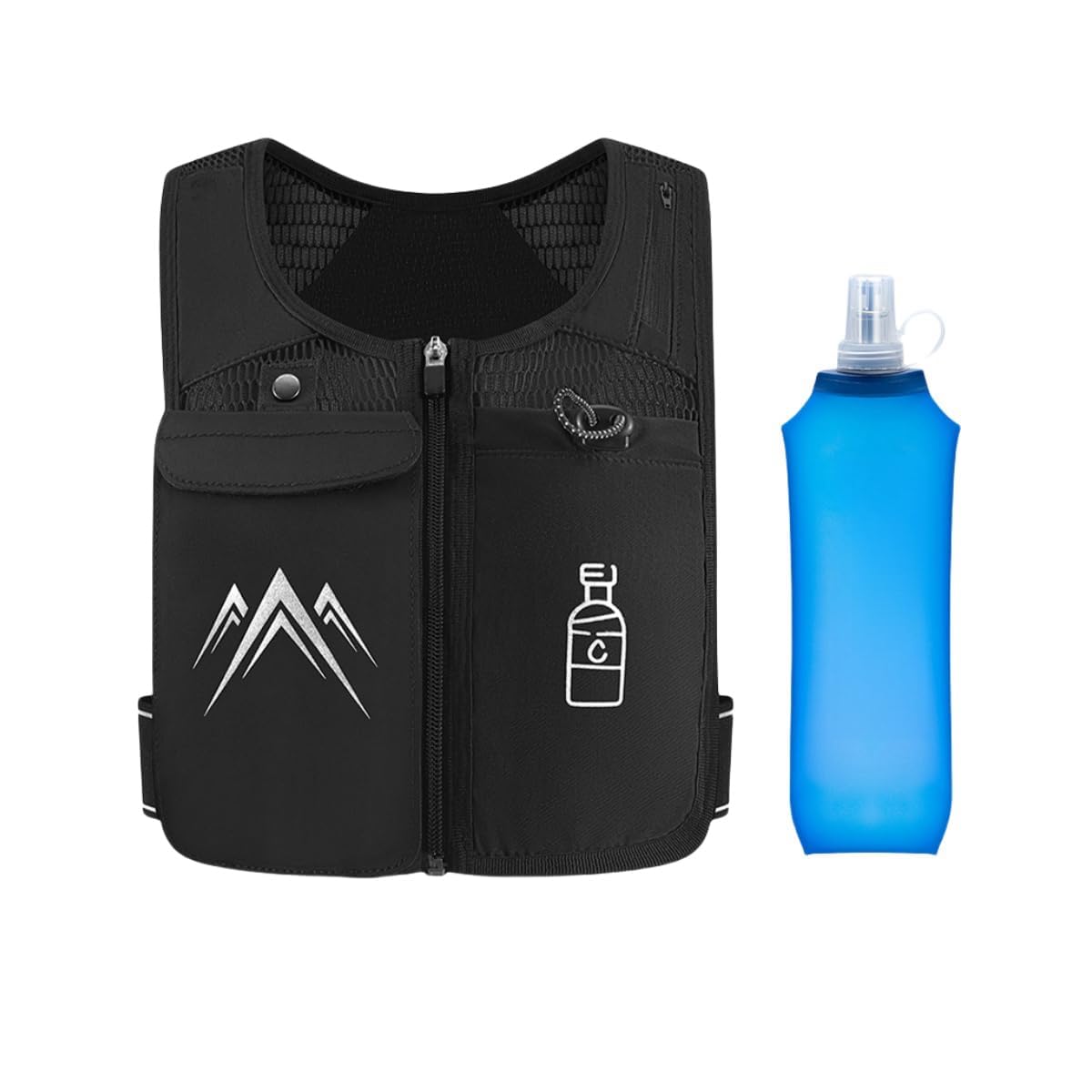 Water Backpack with Water Bladder, Lightweight Waterproof Water Backpack with Hose, 800D Oxford Fabric Insulation Hydration Backpack for Running, Hiking, Camping, Cycling, Skiing