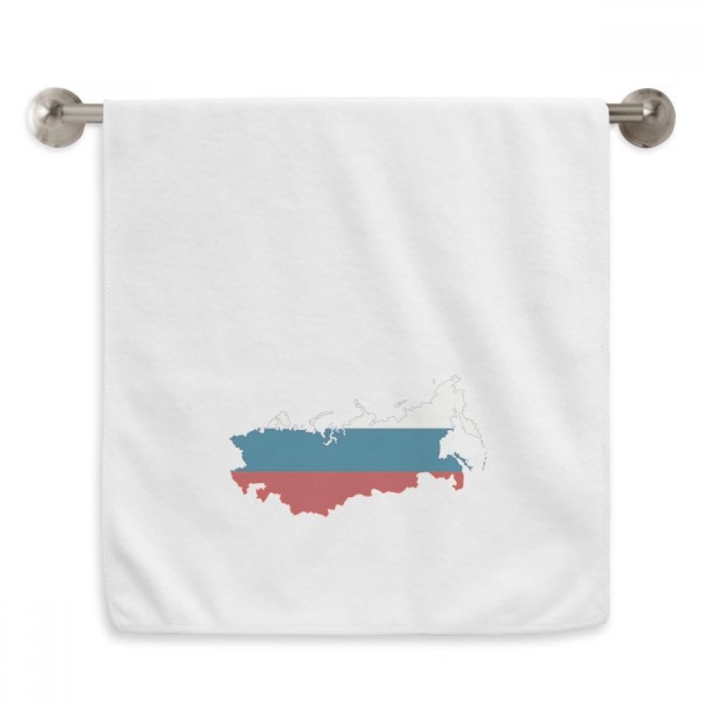 Serviette blanche Russie illustration carte nationale 13X29 pouces