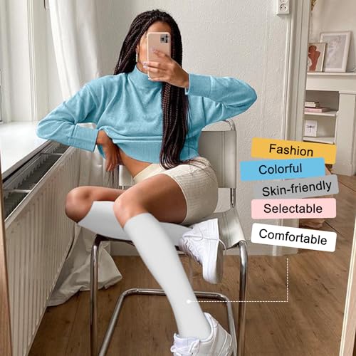 Image of Iseasoo 4 Pairs Compression Socks for Women Circulation-Best Support for Nurses,Running,Athletic,Travel