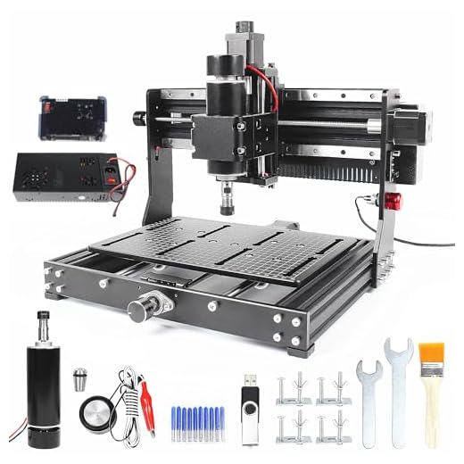 500 W CNC Router per intaglio in metallo, CNCTOPBAOS 3020 Plus GRBL FAI DA TE CNC Macchina per incidere, 3 assi Desktop CNC Fresatrice, Taglio Legno Acrilico MDF w/Finecorsa E-Stop 11.8x8.9x7.9 cm