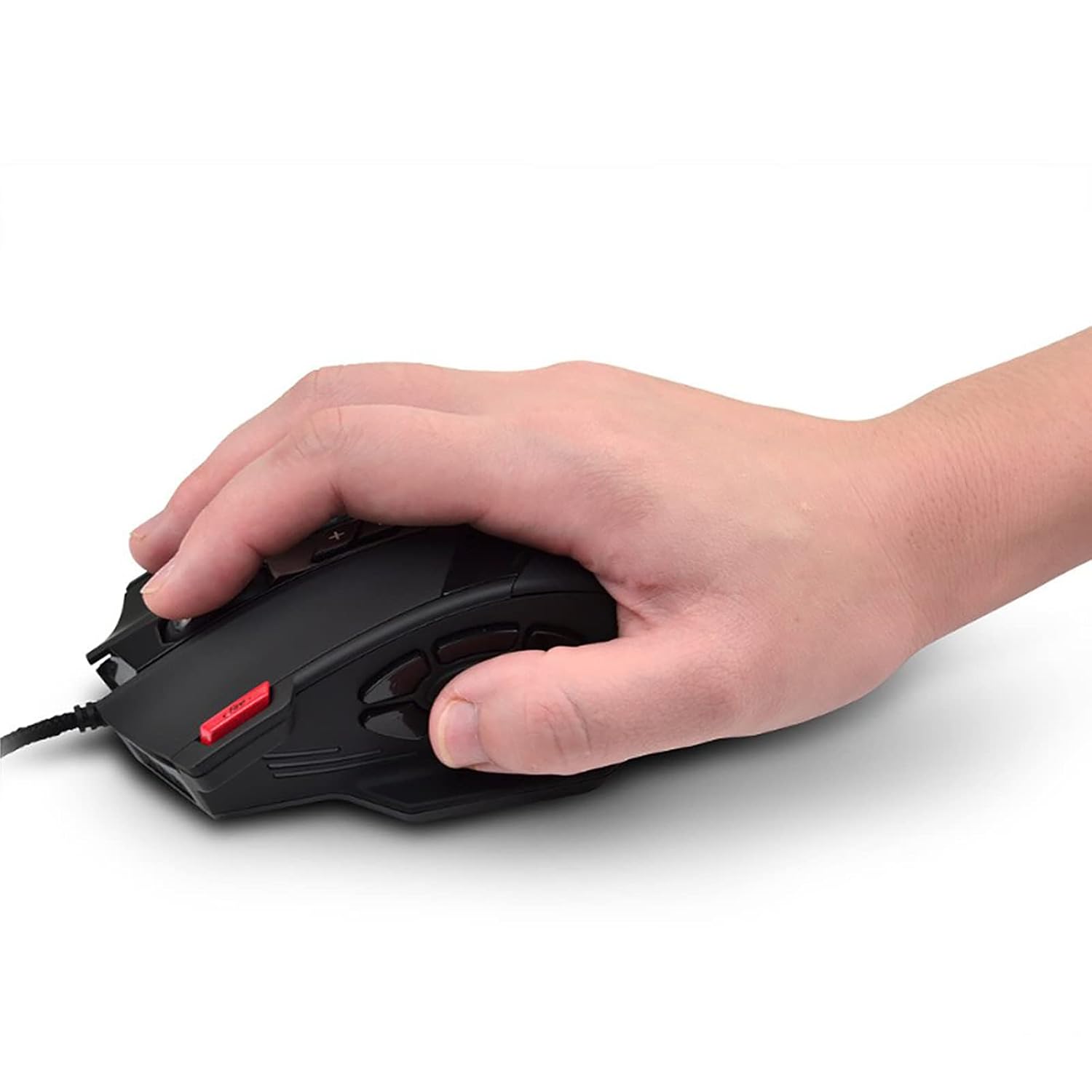 Gaming Mouse, Lychee USB Wired Optical Gaming Mice, 4000 DPI Professional 12 Buttons Programmable Gamer Mouse with RGB Backlit, Adjustable 2.4G Acceleration for Laptop/ PC/ Computer