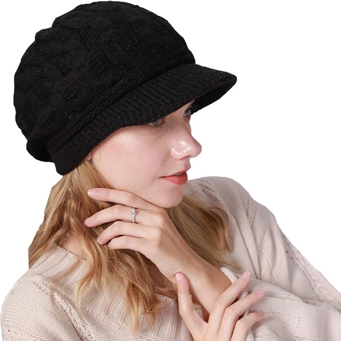 Chapeau d'hiver à visière doublé polaire pour une isolation thermique maximale