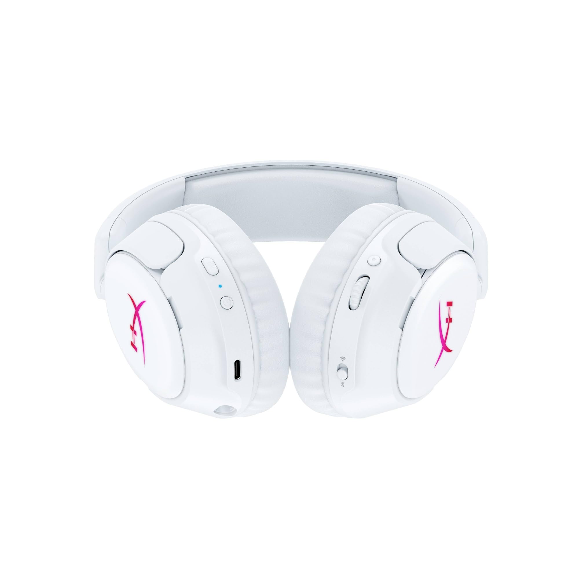 HyperX Cloud Flight 2, Cuffie Gaming Wireless, Luci RGB Personalizzabili | Batteria fino a 100 Ore, Wireless 2,4 GHz, Bluetooth, Instant Pair, PC/PS/Switch, Bianca