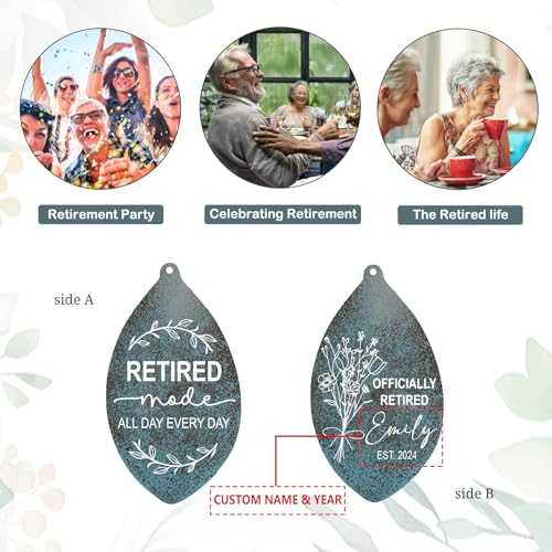Image of ASTARIN Personalized Happy Retirement Gift, Retirement Wind Chimes for Women Men, 35 inch Large Deep Tone Wind Chime Retire Gifts for Teacher Co-Workers Boss Husband Friends Parents