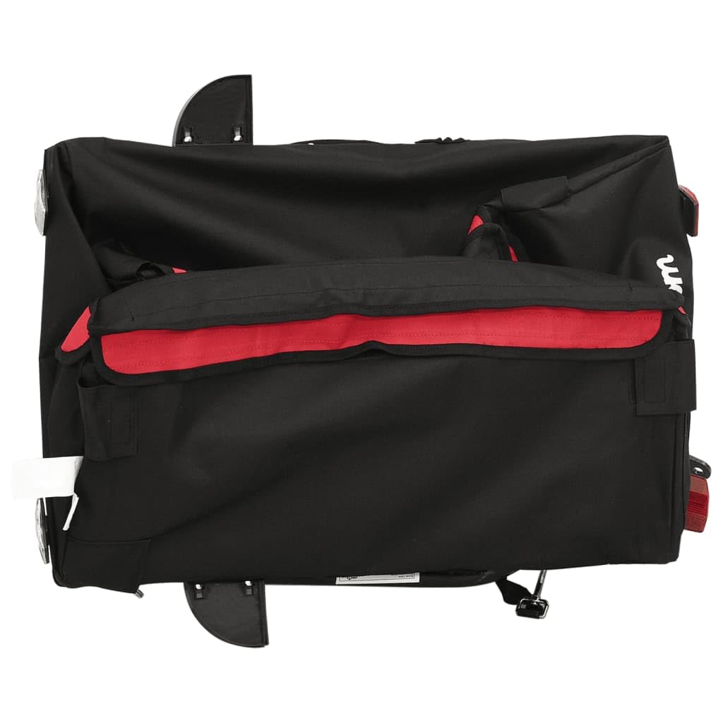 Rimorchio per bicicletta nero arancione 30 kg ferro