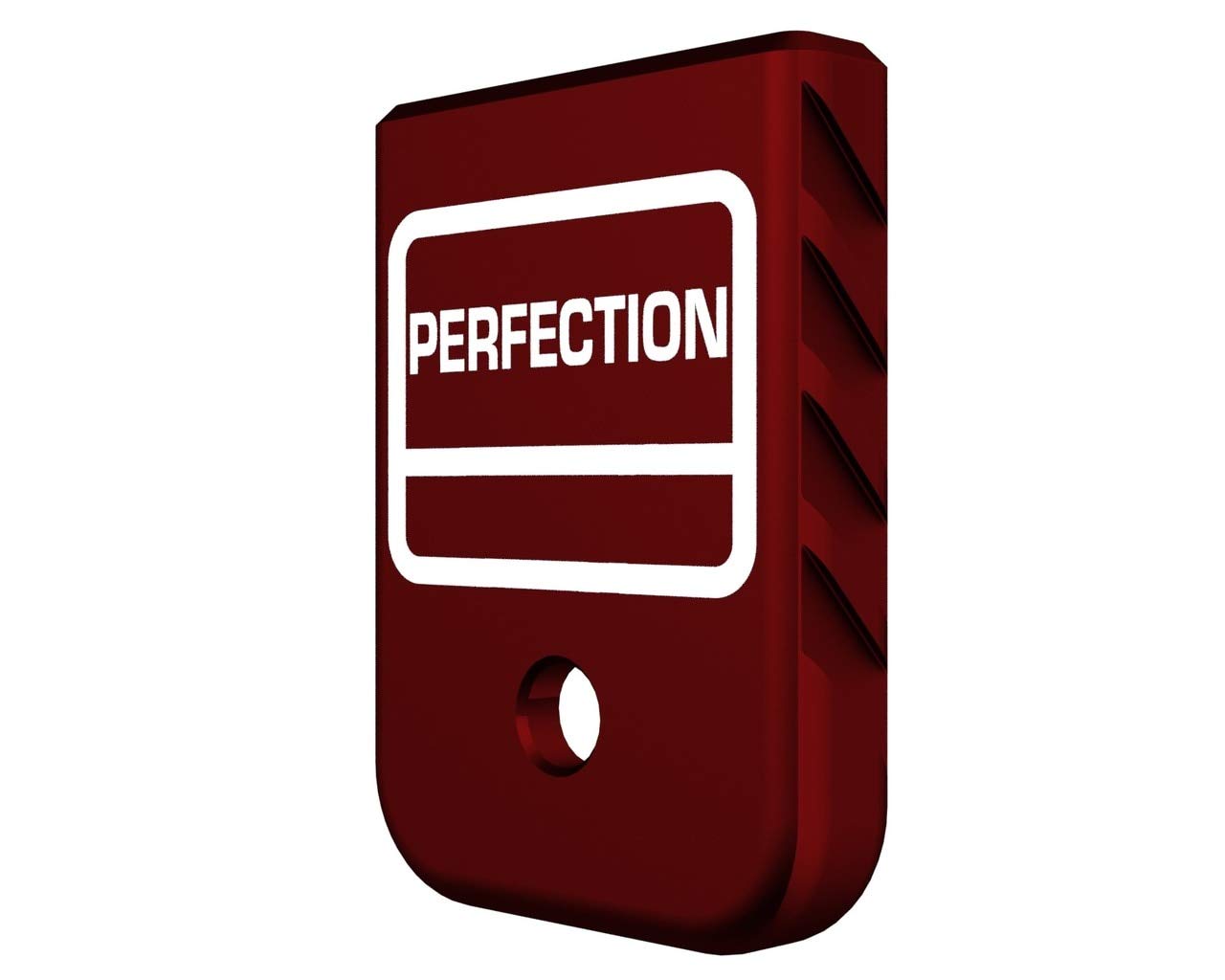 Rowe Tactical Magazine Base Plate for Glock Gen 1-5 - Red (Angle Serrations) Glock Perfection Graphic - Fits 9mm .40 Cal .357 Sig 45 Gap