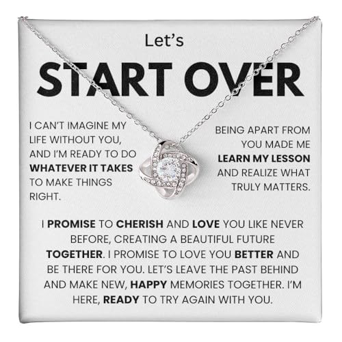 I'm Sorry Necklace for Her – Apology & Forgiveness Gift with Heartfelt Message Card & Stunning Gift Box for Wife, Girlfriend, or Soulmate