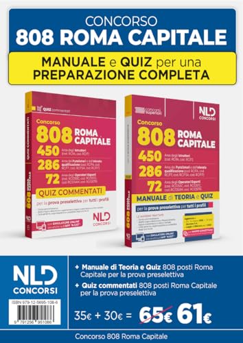 Kit manuale + quiz commentati per il concorso 808 Roma Capitale per la prova preselettiva comune a tutti i profili. Nuova ediz. Con espansione online