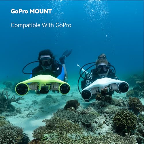 Image of Asiwo Underwater Scooter, Sea Scooter Dual Motors with Action Camera Mount for Kids /Adults, Water Scooter 40M Waterproof for Scuba Diving Snorkeling Pool Sea Adventures