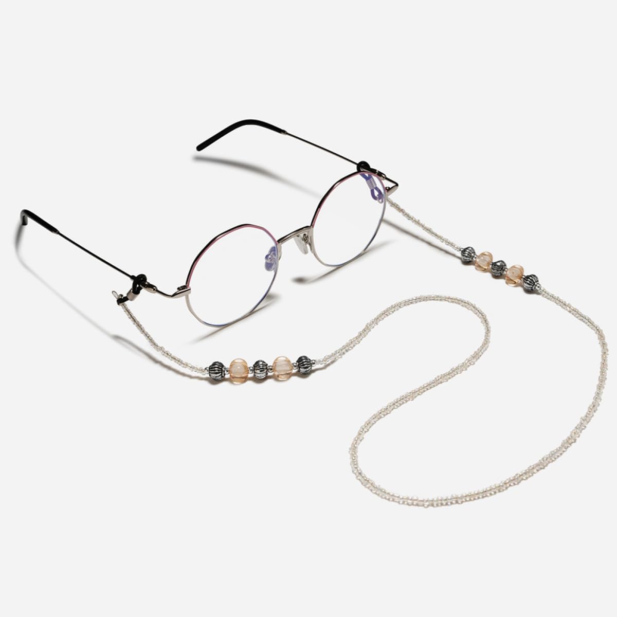 VILLCASE 2pcs Vintage Eyeglasses Chain Anti-slip Beaded Glasses Strap Cord Sunglasses Holder Eyewear Retainer for Women and Men