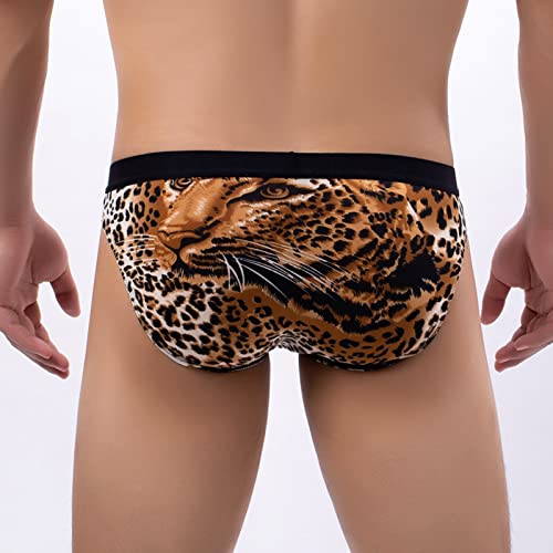 Men's Underwear Printed Leopard Snake Sexy Low-rise Briefs2