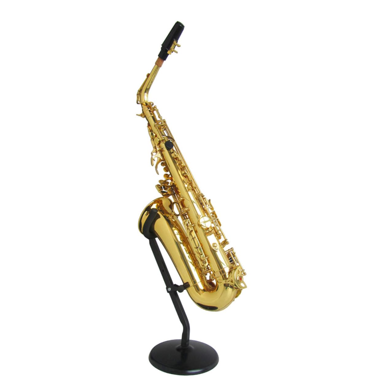 HEMOTON Supporto per Sax Contralto in Ferro Nero Base Antiscivolo | Rack Stabile, Rivestimento in Spugna, Struttura Antiruggine e Poco Deformabile, per Riporre lo Strumento