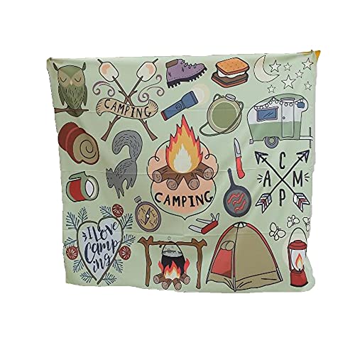 [COSMIC TREE] �L�����v �f�U�C�� ���ƂŃL�����v�C�� �ډB�� �^�y�X�g���[ ������� �I�V���� �͗l�ւ� �z 130cmX150cm�i�L�����vA�j