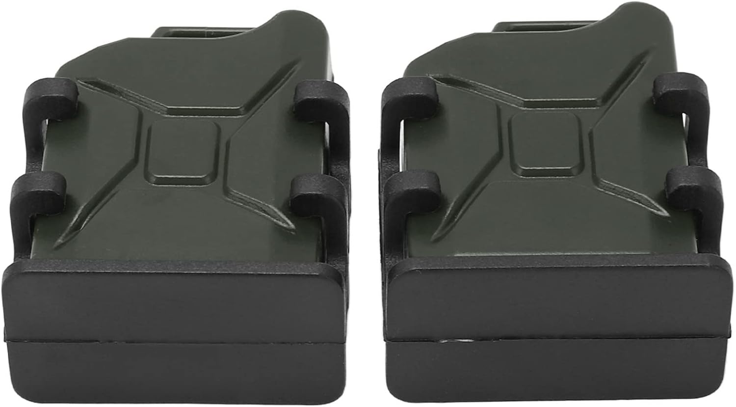 RC Rock Crawler Simulation Decoration Accessory, Plastic Mini Fuel Tank for SCX10 1/8 1/10 Scale RC Rock Crawler (Dark Green)
