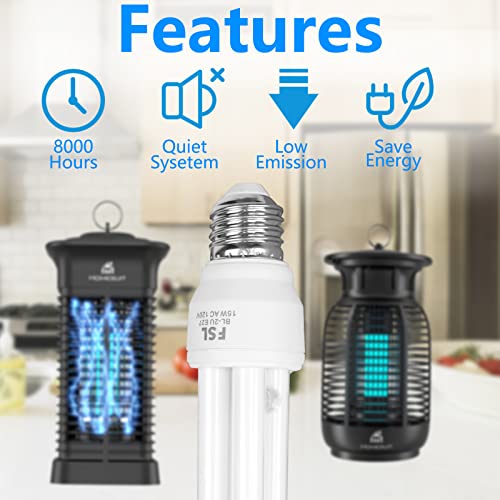 Bug Zapper Light Bulb,Homesuit 15W U Type Bug Zapper Replacement Bulb, Bug Zapper Light 2U15W For Original Homesuit 15W/18W Bug Zapper #TOP2