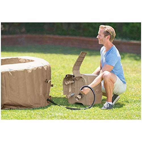 Image of INTEX 28425E PureSpa Bubble Massage, Inflatable Spa Set, Tan, 4-Person