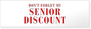 CafePress Senior Discount BOD Red Bumper Sticker Sticker (Bumper 50 pk)