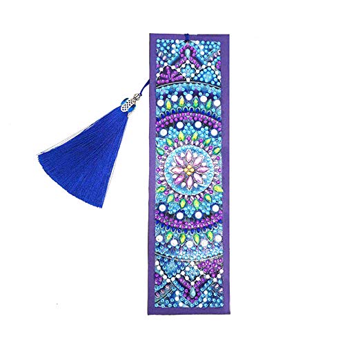 Hava Kolari Diamond Painting Set, 5D Diamant-Malerei Lesezeichen Eule Mandala Full Stickerei DIY Diamonds Malerei, 21x6cm (Mandala) Cover