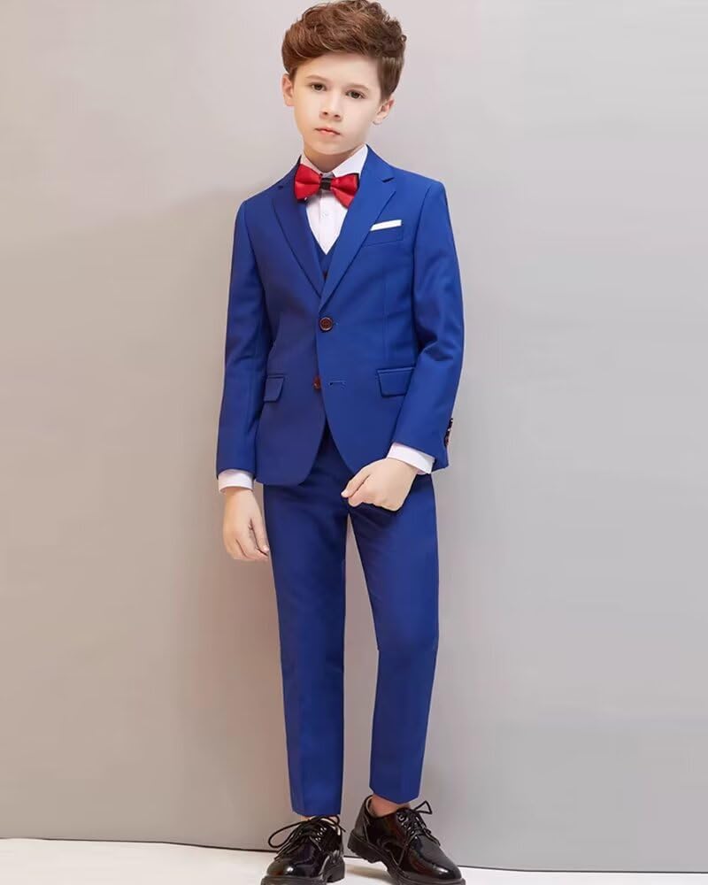 Boys Suit 3 Piece Kids Tuxedo Suit Toddler Suit for Boys Formal Wedding Suit Blazer Vest Pants