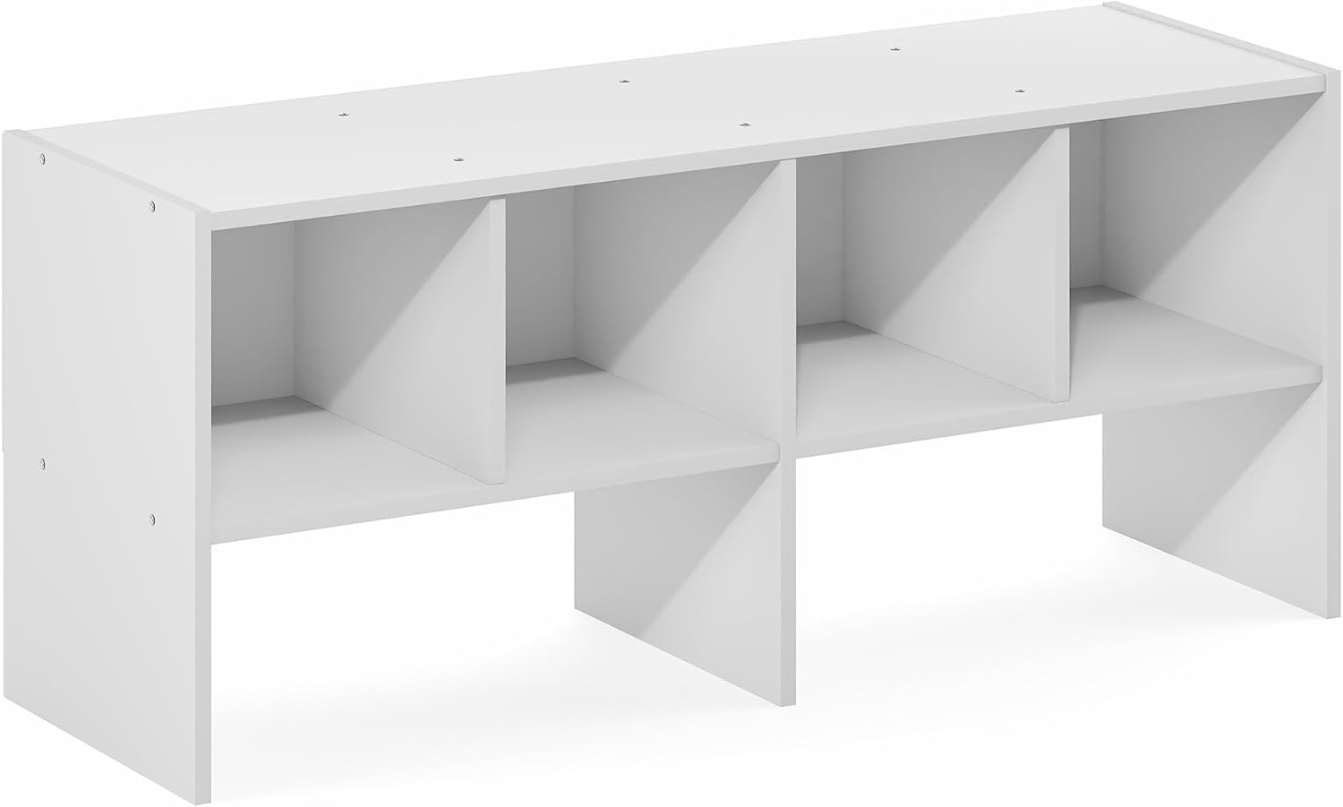 Furinno FANO Closet Organizers and Storage, 6-Cube Multipurpose Top Shelf Closet Shelf, Stackable Closet Organization Shelves, 11.7 x 36 x 15.4, for Bedroom, Closet, Laundry Room, White
