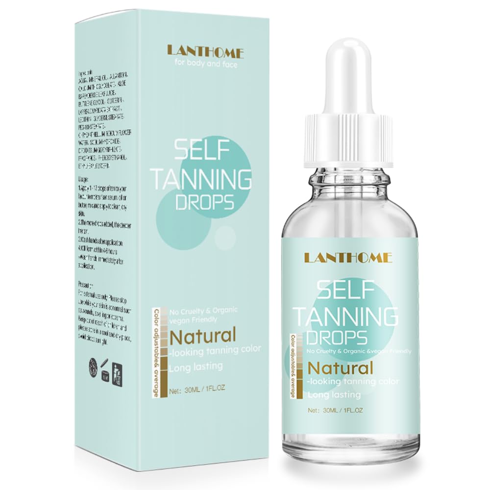 Self Tanner - Sunless Self Tanning Drops, Clear, 30 ml (Pack of 1)