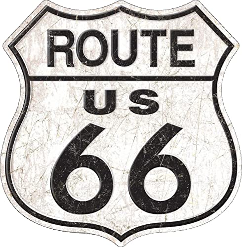 Desperate Enterprises Route 66 Large Format Premium Aluminum Sign, 23"W X 22.5"H #TOP25