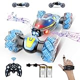 Ferngesteuertes Auto ab 3-8 Jahre, AmazeFun 4WD 2,4 GHz RC Stunt Geländewagen Ferngesteuert mit Handsteuerung, 1/20 360° Drehbares Auto Spielzeug für Kinder