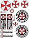 Umbrella Corporation Set Resident Evil Zombie The Walking Dead Sticker Decal Pegatinas Aufkleber/Plus Coconut Shell Keychain Ring/Nemesis Raccoon City Car Truck Bumper Bike Helmet Notebook