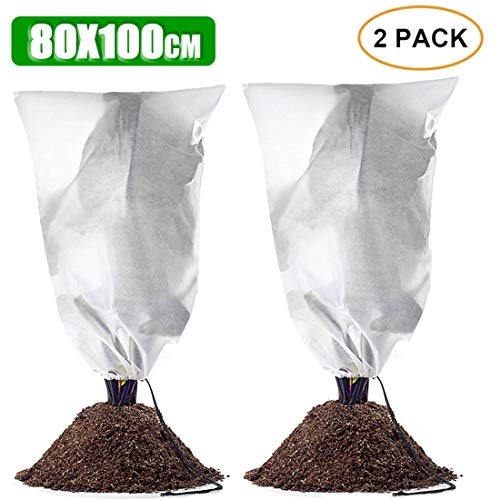Preisvergleich Produktbild Zaloife Winterschutz für Pflanzen, Pflanzenabdeckung Winter Protect Kälteschutz Frostschutz Gartenvlies Abdeckvliesz- 2 Stück (2 Stück 80 * 100)