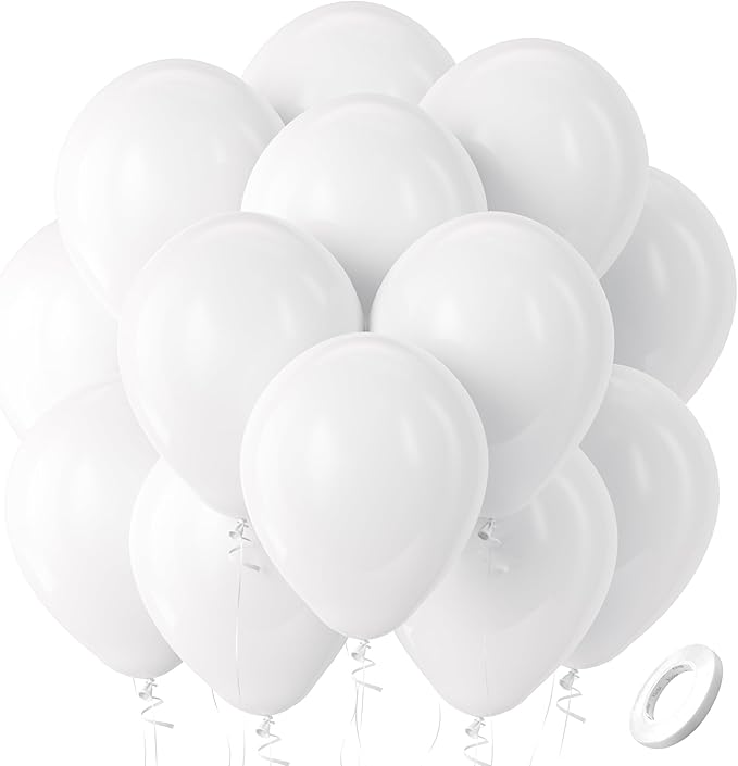 100 Pack 12 inch Round Helium Balloons - craft supply for holiday DIY projects and crafts