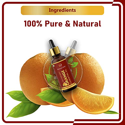 Image of Newish Sweet Orange Essential Oil -100% Pure & Natural for Face, Skin, Aroma, Diffuser Cold Pressed 30ml