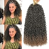 Dilekay T27 Yanky Twists Crochet Braids Hair Pre Looped Micro Twist Crochet Hair 16 Inch 8 Packs Pre-twisted Passion Twist Crochet Hair Synthetic Mini Spring Twists Crochet Hair Extensions