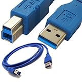 Durpower 6FT 3.0 USB Printer Scanner Cable Cord Compatible with Toshiba Vista Dynadock Libretto Satellite Pro Cable