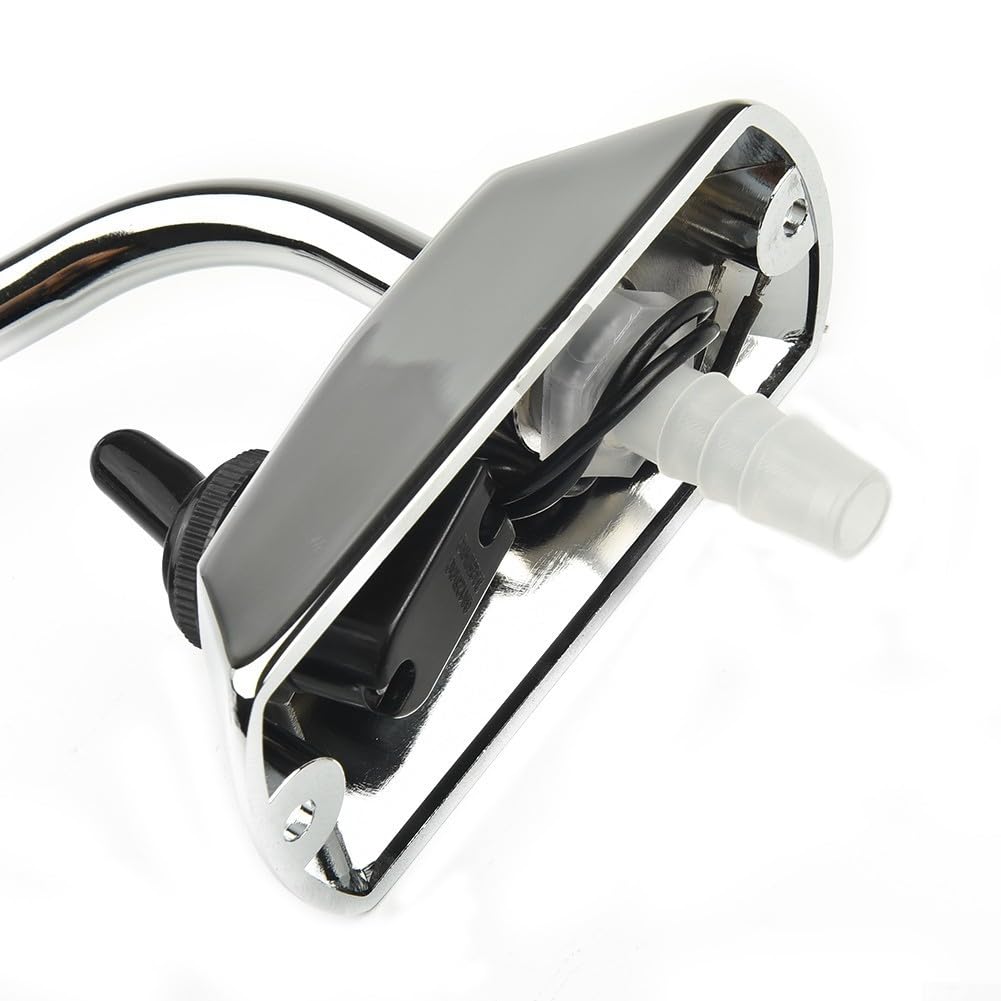 Robinet d'eau électrique en acier inoxydable 12 V avec interrupteur, robinet en alliage de zinc pour bateau, caravane, camping-car, rotation à 360°